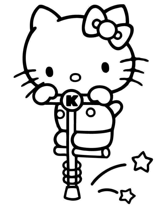 Tô màu Hello Kitty dễ thương giúp bé vui học mỗi ngày