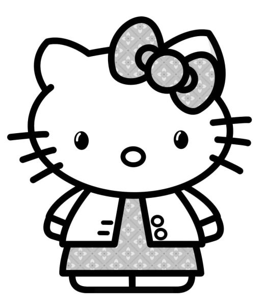 Tranh tô màu Hello Kitty đáng yêu dành riêng cho bé gái