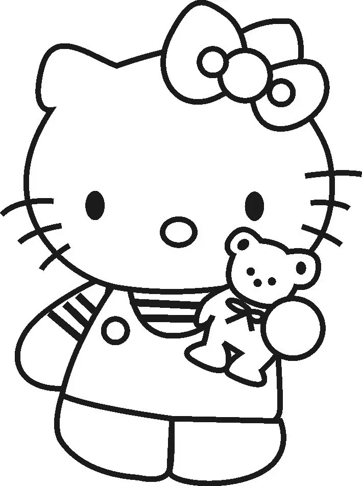 Tranh tô màu Hello Kitty dễ thương rèn kỹ năng tỉ mỉ cho bé