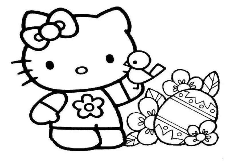 Cùng bé tô màu những bức tranh Hello Kitty dễ thương