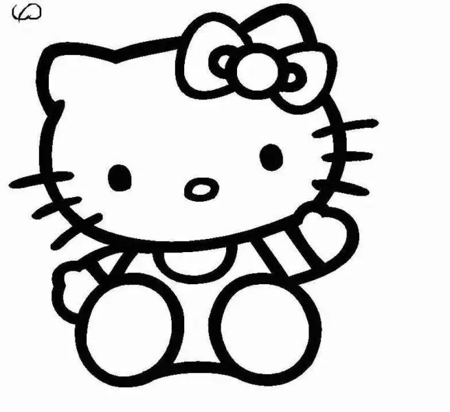 Mẫu tranh tô màu Hello Kitty dễ thương phù hợp với mọi lứa tuổi