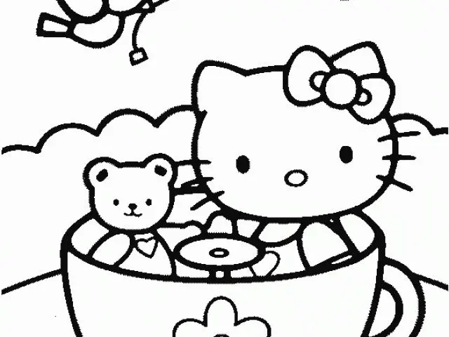 Giúp bé phát triển trí tưởng tượng qua tranh tô màu Hello Kitty dễ thương