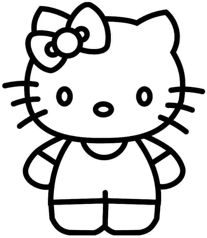 Giúp bé giải trí với tranh tô màu Hello Kitty dễ thương