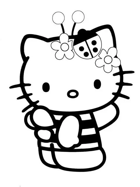 Cùng khám phá tranh tô màu Hello Kitty dễ thương cho bé yêu
