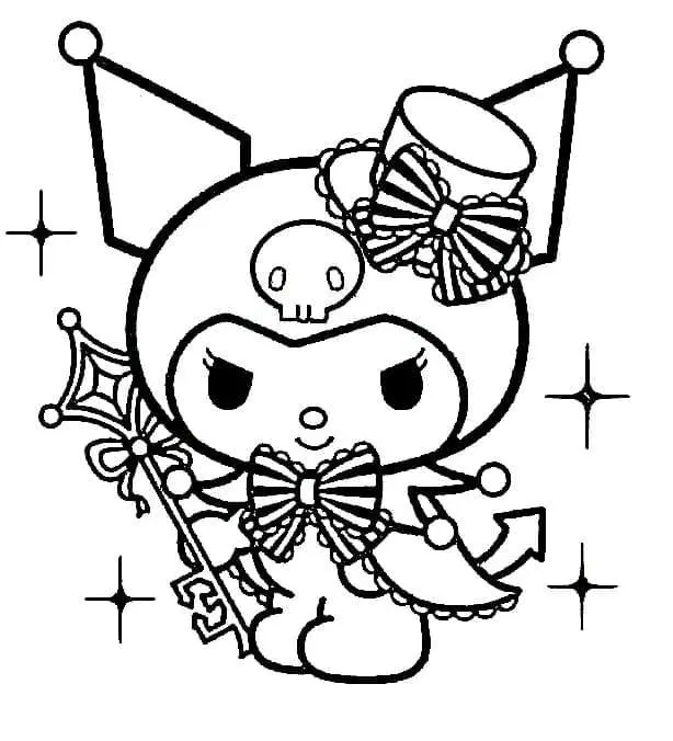 Hình ảnh Kuromi đáng yêu cho bé tô màu sáng tạo Hình ảnh Kuromi đáng yêu cho bé tô màu sáng tạo