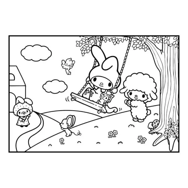 Tô màu Kuromi với những nét dễ thương cuốn hút Tô màu Kuromi với những nét dễ thương cuốn hút