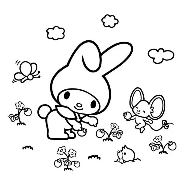 Giờ giải trí với tranh tô màu Kuromi siêu đáng yêu Giờ giải trí với tranh tô màu Kuromi siêu đáng yêu