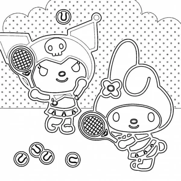 Bộ tranh tô màu Kuromi dễ thương cho bé mê màu sắc Bộ tranh tô màu Kuromi dễ thương cho bé mê màu sắc