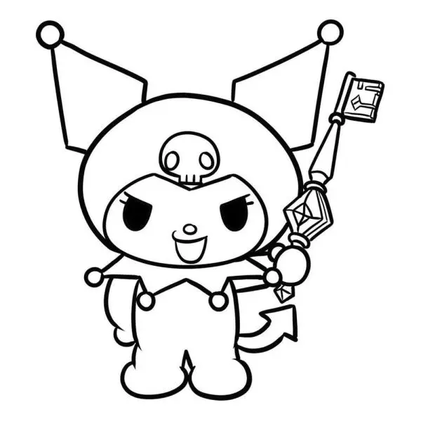 Tranh tô màu Kuromi dễ thương phát triển tư duy bé Tranh tô màu Kuromi dễ thương phát triển tư duy bé