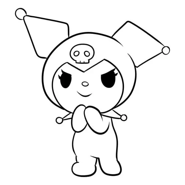 Tranh tô màu Kuromi dễ thương làm bé cười thích thú Tranh tô màu Kuromi dễ thương làm bé cười thích thú