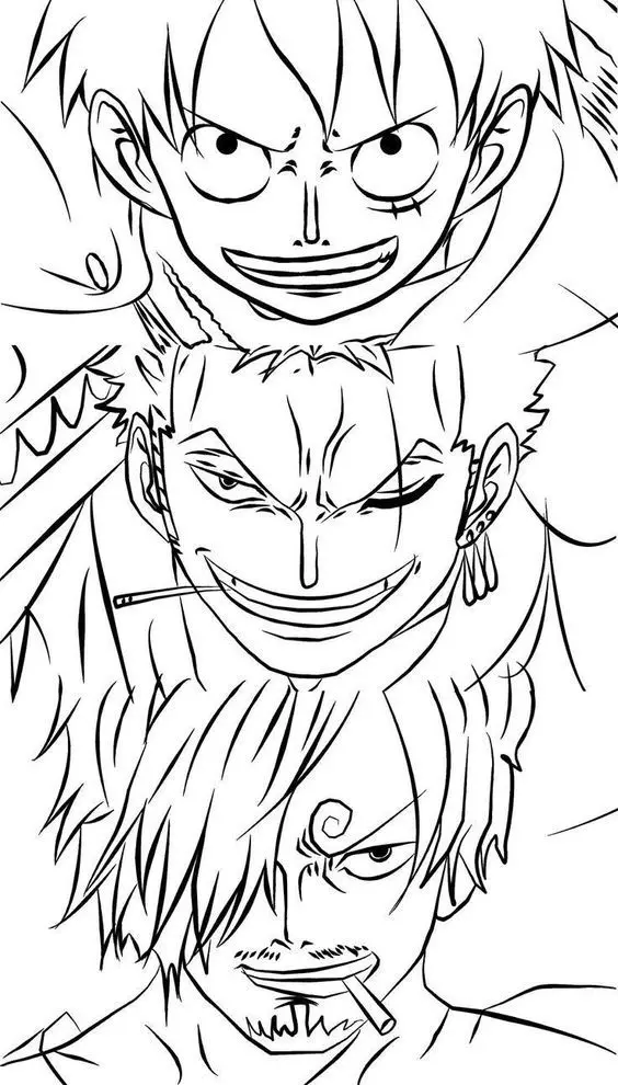 Tô màu các nhân vật One Piece siêu ngầu, tạo nên những bức tranh sống động!
