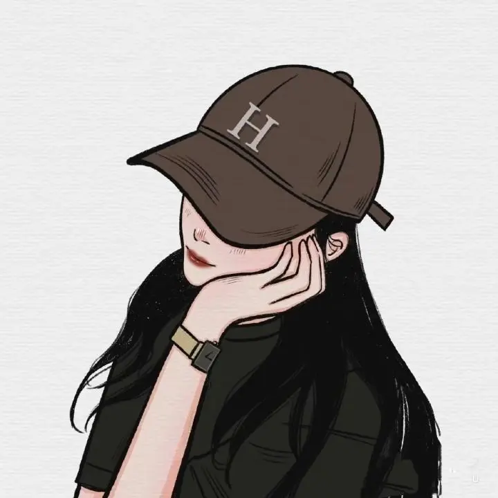 Avatar cartoon girl cute che mặt, phong cách bí ẩn và dễ thương