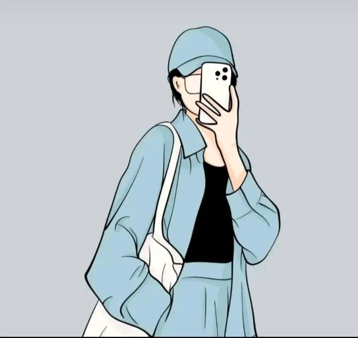 Hình ảnh cartoon girl cute che mặt anime, tạo điểm nhấn đặc biệt