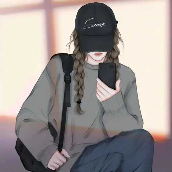 Avatar cartoon girl cute che mặt anime, làm nổi bật phong cách cá nhân