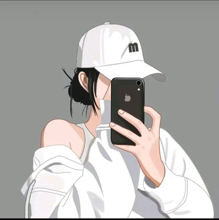Hình nền cartoon girl cute avatar che mặt, mang lại cảm giác thoải mái và thân thiện