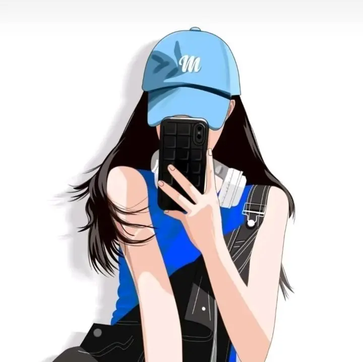 Ảnh cartoon girl cute che mặt anime, giúp bạn lan tỏa sự tích cực mỗi ngày