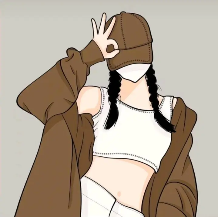 Ảnh cartoon girl cute che mặt anime, lựa chọn không thể thiếu cho fan anime