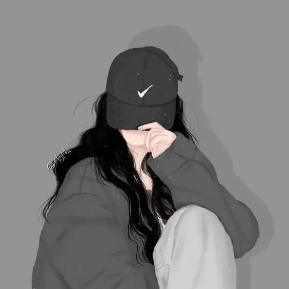 Hình nền cartoon girl cute avatar che mặt, mang lại sự tươi trẻ và đáng yêu