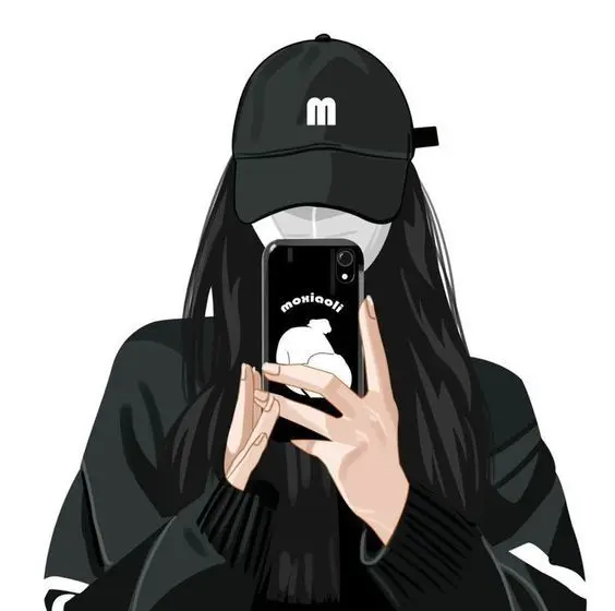 Ảnh cartoon girl cute che mặt anime, tạo dấu ấn riêng với phong cách độc đáo