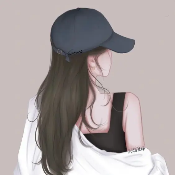 Avatar cartoon girl cute che mặt, làm sáng bừng không gian mạng xã hội của bạn