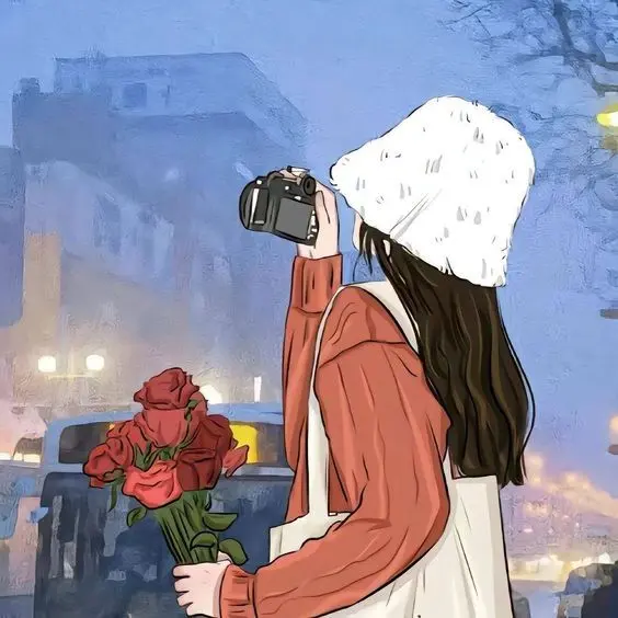 Ảnh cartoon girl cute che mặt anime, giúp bạn nổi bật trên mạng xã hội