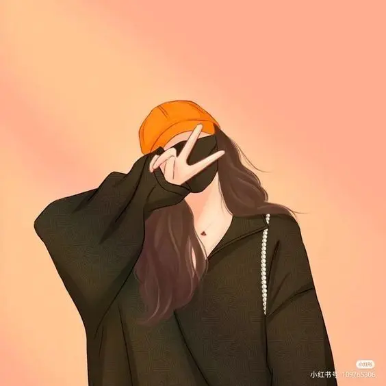 Ảnh cartoon girl cute che mặt anime, mang lại sự ngọt ngào và gần gũi