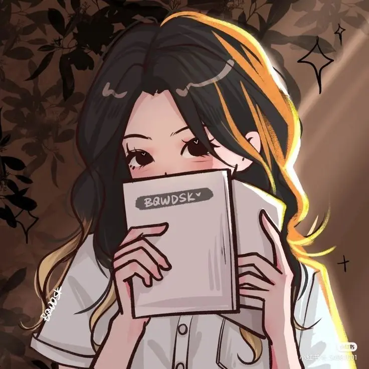 Ảnh cartoon girl cute che mặt anime, lựa chọn hoàn hảo để lan tỏa niềm vui