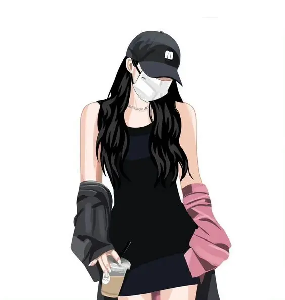 Cartoon girl cute avatar che mặt anime, tạo cảm giác vui tươi và năng động