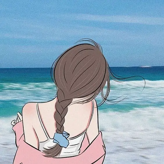 Ảnh cartoon girl cute che mặt anime, giúp bạn thể hiện phong cách đáng yêu
