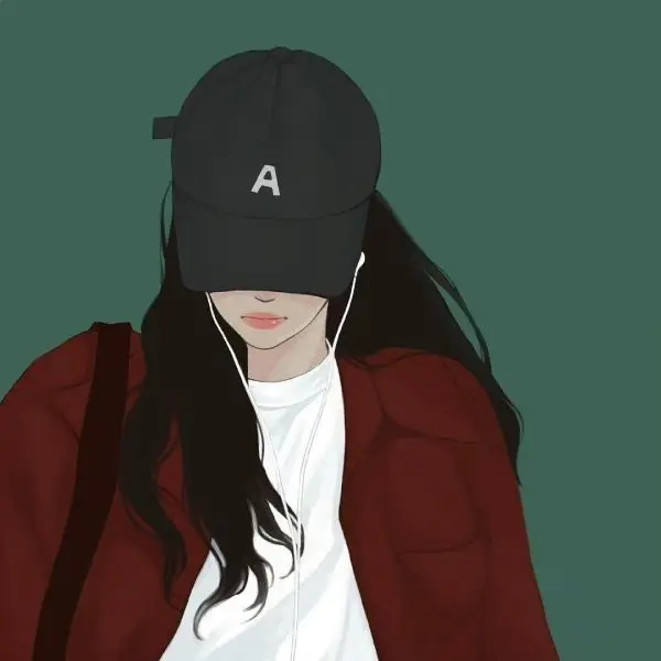 Ảnh cartoon girl cute che mặt anime, điểm nhấn hoàn hảo cho tài khoản cá nhân