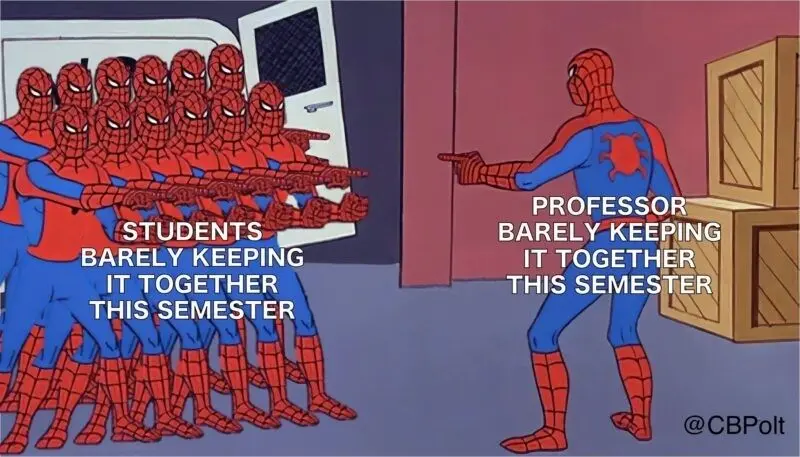 Meme spiderman luôn khiến người xem cảm thấy dễ chịu với những tình huống hài hước