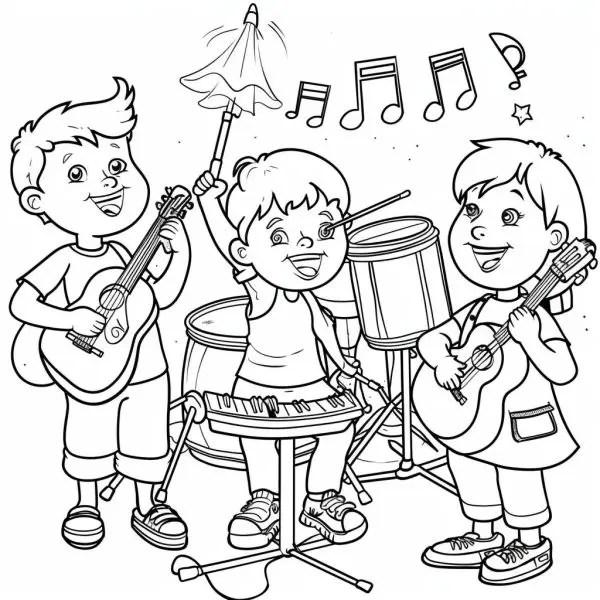Bé yêu khám phá thế giới qua tranh tô màu góc âm nhạc vui vẻ. Bé yêu khám phá thế giới qua tranh tô màu góc âm nhạc vui vẻ.