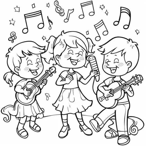 Tranh tô màu góc âm nhạc giúp bé yêu thể hiện tài năng sáng tạo. Tranh tô màu góc âm nhạc giúp bé yêu thể hiện tài năng sáng tạo.