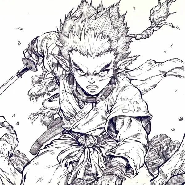 Hình ảnh tô màu Inosuke hành động, lý tưởng cho fan của Demon Slayer. Hình ảnh tô màu Inosuke hành động, lý tưởng cho fan của Demon Slayer.