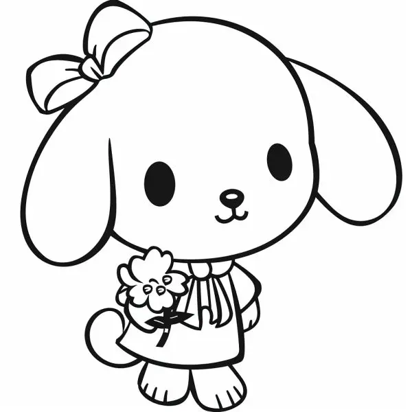 Bé yêu nhà bạn sẽ mê mẩn loạt tranh tô màu Pochacco xinh xắn