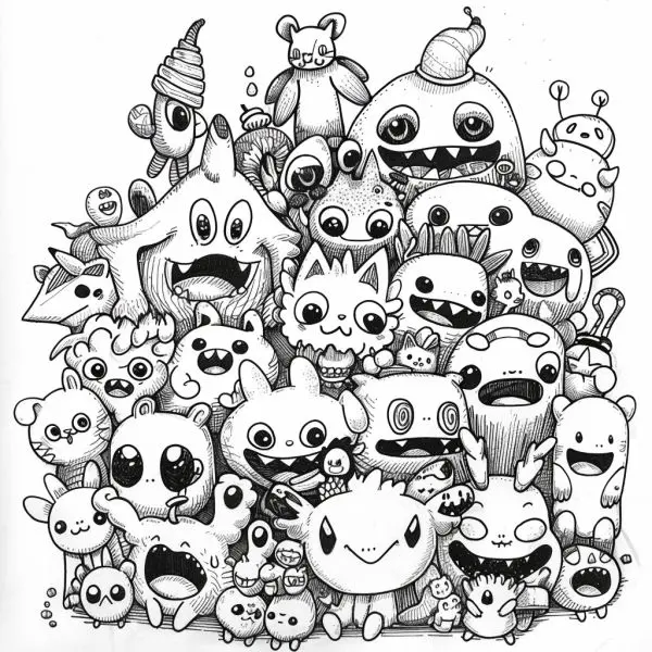 Bé yêu sẽ mê tranh tô màu doodle ngộ nghĩnh và rực rỡ sắc màu. Bé yêu sẽ mê tranh tô màu doodle ngộ nghĩnh và rực rỡ sắc màu.