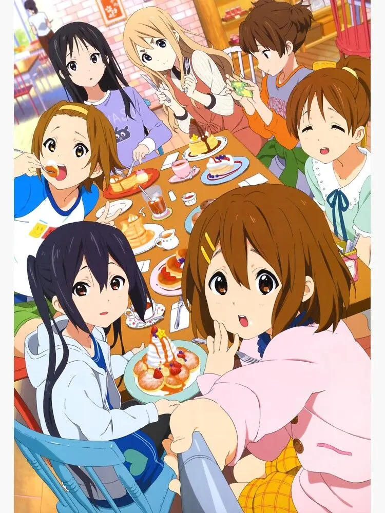 Chibi ảnh anime nhóm 5 người nữ cùng nhau chơi đàn