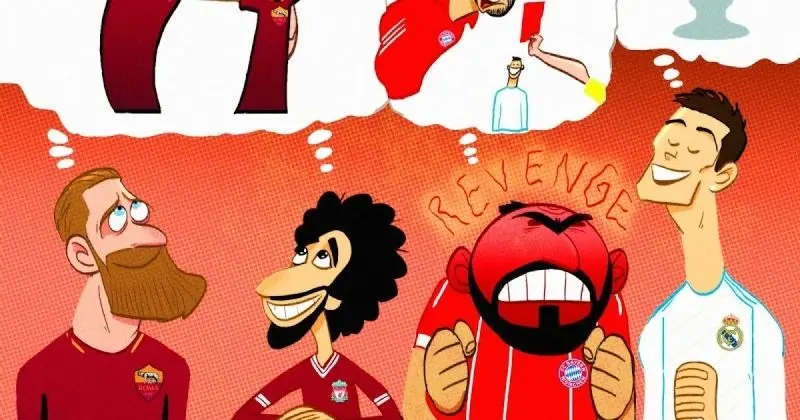 Ảnh chibi Manchester United cầu thủ trong tư thế sút bóng