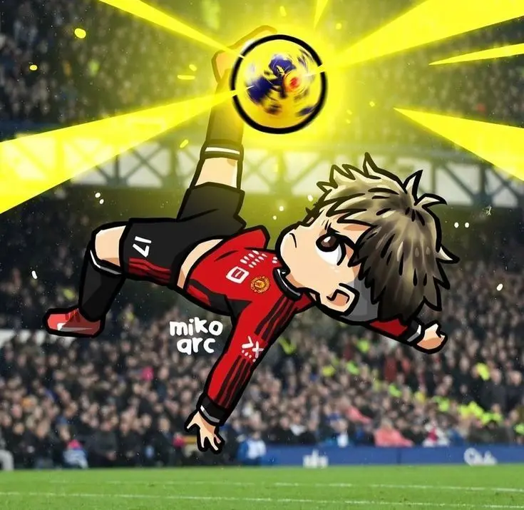 Ảnh chibi Manchester United trong tư thế phòng ngự quyết liệt