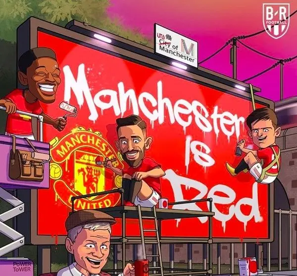Ảnh chibi Manchester United trong bộ trang phục sân khách