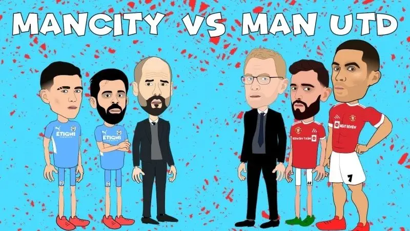 Ảnh chibi Manchester United với biểu cảm ăn mừng độc đáo