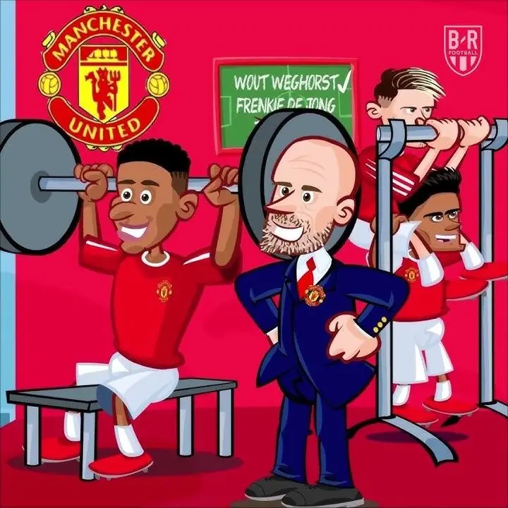 Ảnh chibi Manchester United cầu thủ giữ bóng trên chân