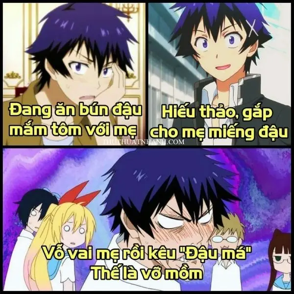 Meme anime hài hước trong từng khoảnh khắc
