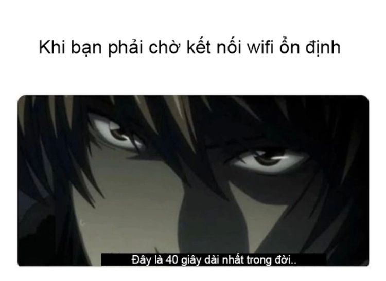 Meme anime hài hước với biểu cảm ngộ nghĩnh