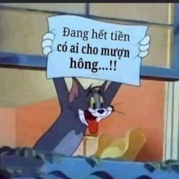 Meme hết tiền với nét mặt đau khổ