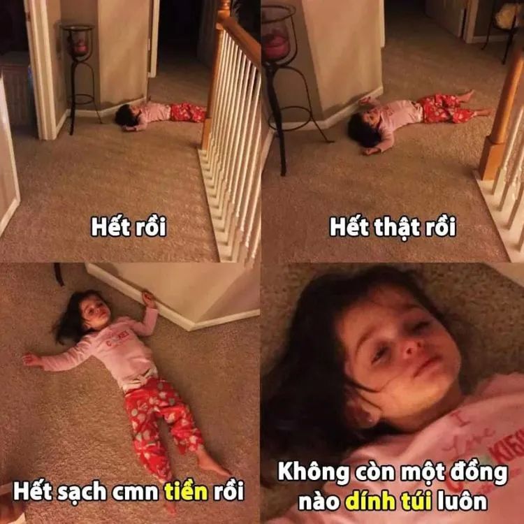 Meme hết tiền trong tình huống oái oăm