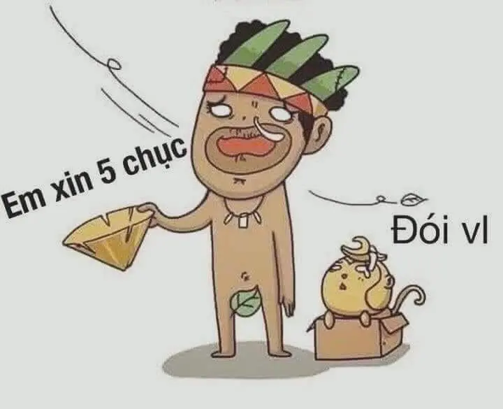 Meme hết tiền hài hước về chuyện tài chính