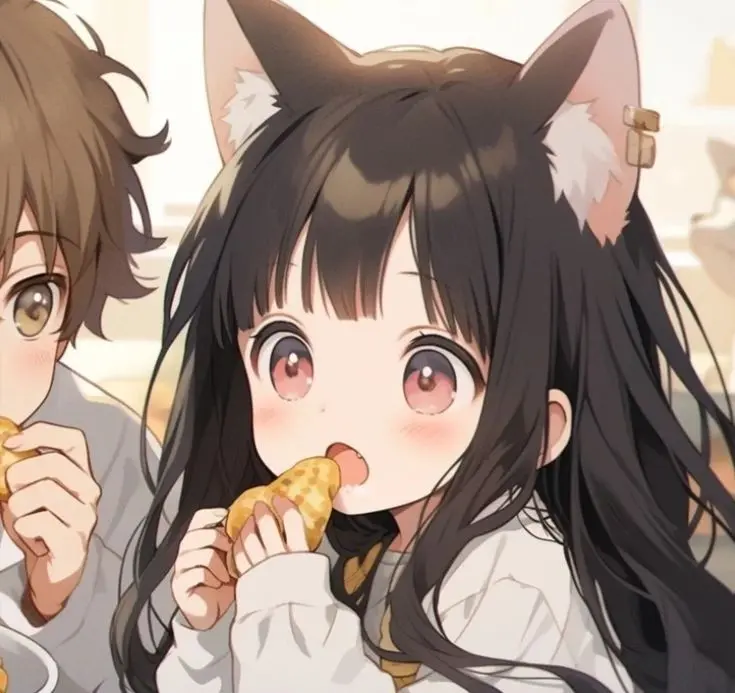 Ảnh avatar đôi cute, thể hiện tình cảm một cách đáng yêu.