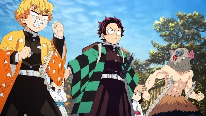 Ảnh Kimetsu Yaiba chibi của Zenitsu đang nháy mắt hài hước Ảnh Kimetsu Yaiba chibi của Zenitsu đang nháy mắt hài hước