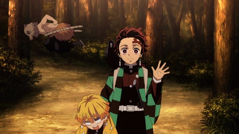 Ảnh Kimetsu Yaiba chibi của Tanjiro trong ánh hoàng hôn Ảnh Kimetsu Yaiba chibi của Tanjiro trong ánh hoàng hôn